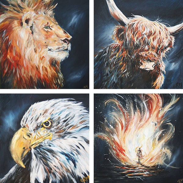 RebeccaMorris Art - Four Face Series