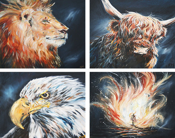 RebeccaMorris Art - Four Face Series