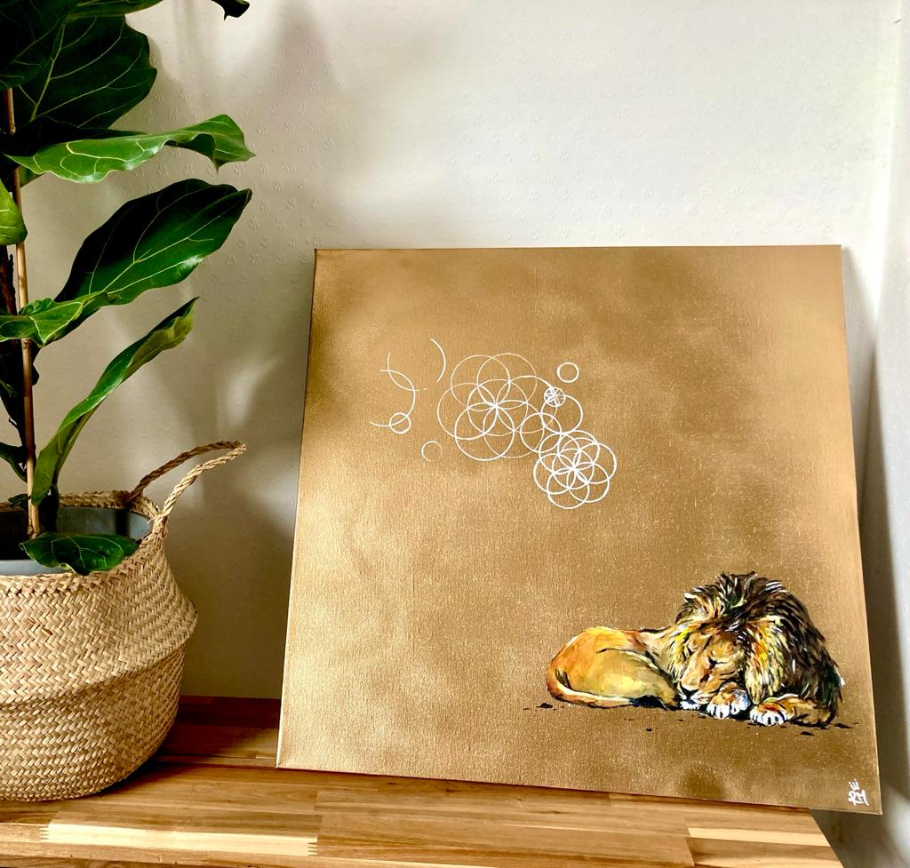 Sacred dreams of the sleeping lion