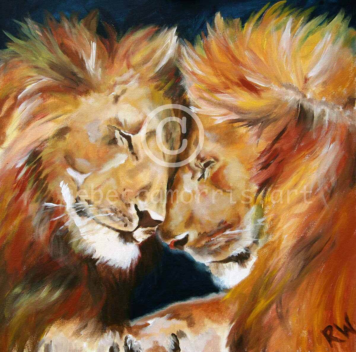 Rebeccamorris Art - 2 Lions