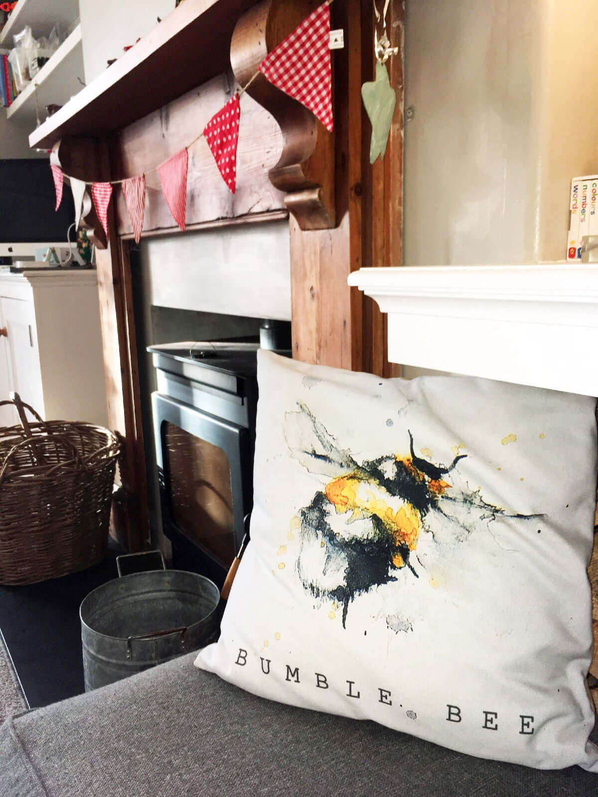 Rebeccamorris Art - Bumble Bee Cushion