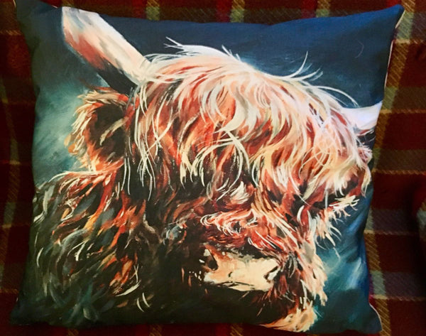 Rebecca Morris Art - Ox Face Cushion
