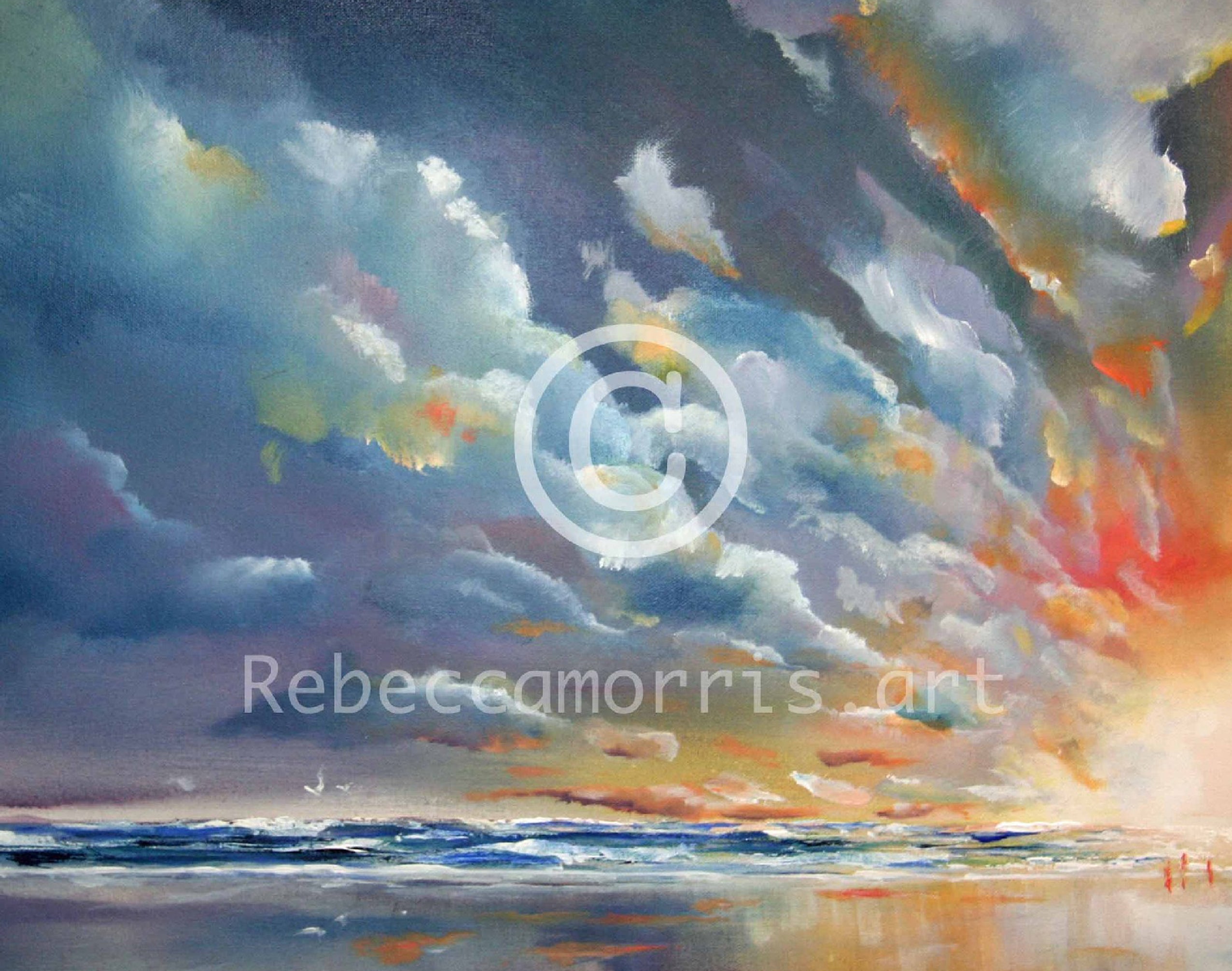 Rebecca Morris Art - Sunset Trinity Fire